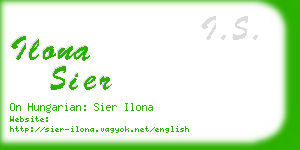 ilona sier business card